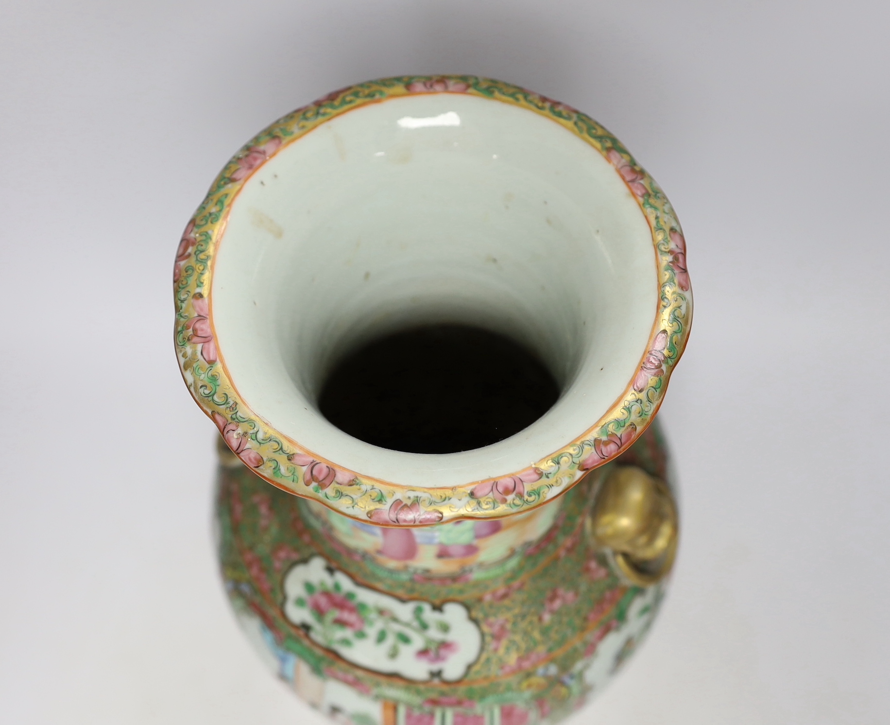 A 19th century Chinese famille rose vase, 36cm